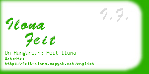ilona feit business card